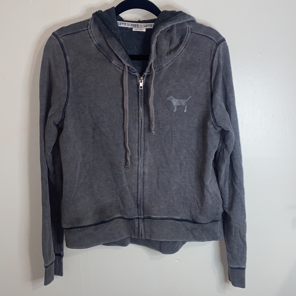 🪼Y2K PINK grey zip-up jacket! - Picture 2 of 7